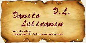 Danilo Lelićanin vizit kartica